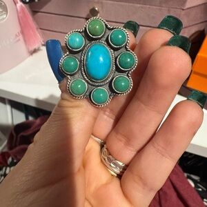 Authentic Turquoise stones Statement Ring